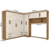 Guarda-Roupa Casal Modulado Belgrado 11 Portas 6 Gavetas Cinamomo/Off White - Panorama Móveis