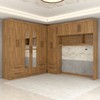 Guarda-Roupa Casal Modulado Belgrado 11 Portas 6 Gavetas com Espelho Cinamomo - Panorama Móveis