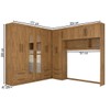 Guarda-Roupa Casal Modulado Belgrado 11 Portas 6 Gavetas com Espelho Cinamomo - Panorama Móveis