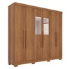 Guarda-Roupa Casal Pinheiro 6 Portas 2 Gavetas com Espelho Cinamomo - Pnr Móveis