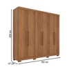 Guarda-Roupa Casal Pinheiro 6 Portas 2 Gavetas Cinamomo - Pnr Móveis