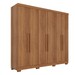 Guarda-Roupa Casal Pinheiro 6 Portas 2 Gavetas Cinamomo - Pnr Móveis