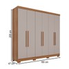 Guarda-Roupa Casal Pinheiro 6 Portas 2 Gavetas Cinamomo/Off White - Pnr Móveis