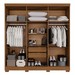 Guarda-Roupa Casal Pinheiro 6 Portas 2 Gavetas Cinamomo/Off White - Pnr Móveis