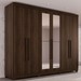 Guarda-Roupa Casal Palazzo Luxo 6 Portas 6 Gavetas 100% Mdf com Espelho Savana - Pnr Móveis
