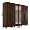 Guarda-Roupa Casal Palazzo Luxo 6 Portas 6 Gavetas 100% Mdf com Espelho Savana - Pnr Móveis