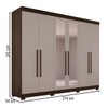 Guarda-Roupa Casal Palazzo Luxo 6 Portas 6 Gavetas 100% Mdf Savana/Off White - Pnr Móveis