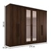 Guarda-Roupa Casal Palazzo Luxo 6 Porta 6 Gavetas 100% Mdf com Espelho Savana - Pnr Móveis