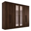 Guarda-Roupa Casal Palazzo Luxo 6 Porta 6 Gavetas 100% Mdf com Espelho Savana - Pnr Móveis