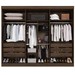 Guarda-Roupa Casal Palazzo Luxo 6 Porta 6 Gavetas 100% Mdf com Espelho Savana - Pnr Móveis