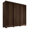 Guarda-Roupa Casal Grécia 3 Portas 4 Gavetas 100% Mdf Ripado Savana - Pnr Móveis