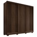 Guarda-Roupa Casal Grécia 3 Portas 4 Gavetas 100% Mdf Ripado Savana - Pnr Móveis