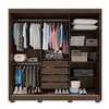 Guarda-Roupa Casal Grécia 3 Portas 4 Gavetas 100% Mdf Ripado Savana - Pnr Móveis