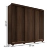 Guarda-Roupa Casal Grécia 3 Portas 4 Gavetas 100% Mdf Ripado Savana - Pnr Móveis
