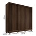 Guarda-Roupa Casal Grécia 3 Portas 4 Gavetas 100% Mdf Ripado Savana - Pnr Móveis