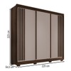 Guarda-Roupa Casal Grécia 3 Portas 4 Gavetas 100% Mdf Ripado Savana/Off White - Pnr Móveis