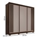 Guarda-Roupa Casal Grécia 3 Portas 4 Gavetas 100% Mdf Ripado Savana/Off White - Pnr Móveis