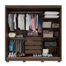 Guarda-Roupa Casal Grécia 3 Portas 4 Gavetas 100% Mdf Ripado Savana/Off White - Pnr Móveis
