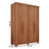 Guarda-Roupa Solteiro Pinheiro 4 Portas 2 Gavetas Cinamomo - Pnr Móveis