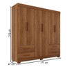 Guarda-Roupa Casal Kali 6 Portas 4 Gavetas Cinamomo - Pnr Móveis