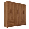 Guarda-Roupa Casal Kali 6 Portas 4 Gavetas Cinamomo - Pnr Móveis