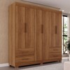 Guarda-Roupa Casal Kali 6 Portas 4 Gavetas Cinamomo - Pnr Móveis