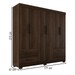 Guarda-Roupa Casal Kali 6 Portas 4 Gavetas Savana - Pnr Móveis