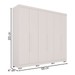 Guarda-Roupa Casal Pinheiro 6 Portas 2 Gavetas Branco - Pnr Móveis