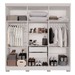 Guarda-Roupa Casal Pinheiro 6 Portas 2 Gavetas Branco - Pnr Móveis