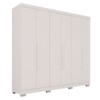 Guarda-Roupa Casal Pinheiro 6 Portas 2 Gavetas Branco - Pnr Móveis