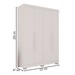 Guarda-Roupa Solteiro Pinheiro 4 Portas 2 Gavetas Branco - Pnr Móveis