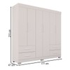 Guarda-Roupa Casal Kali 6 Portas 4 Gavetas Branco - Pnr Móveis