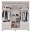 Guarda-Roupa Casal Kali 6 Portas 4 Gavetas Branco - Pnr Móveis