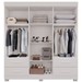 Guarda-Roupa Casal Kali 6 Portas 4 Gavetas Branco - Pnr Móveis