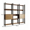 Estante para Livros Barcelos 2 Portas 11 Prateleiras Mel/Preto - Pnr Móveis