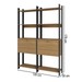 Estante para Livros Barcelos 2 Portas 6 Prateleiras Mel/Preto - Pnr Móveis