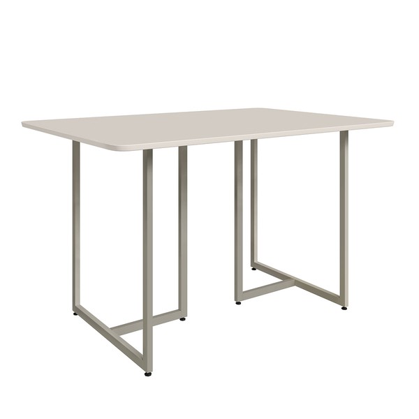 Mesa de Madeira Belle 118 Cm Champagne/Off White - Art Panta