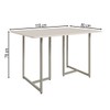 Mesa de Madeira Belle 118 Cm Champagne/Off White - Art Panta