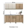 Cozinha Completa Dinamarca 10 Portas 2 Gavetas com Vidro 6123.163 Castini - Indékes
