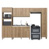 Cozinha Completa Dinamarca 12 Portas 2 Gavetas 6123.150 Castani - Indékes