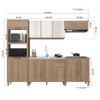Cozinha Completa Dinamarca 12 Portas 2 Gavetas com Vidro 6123.164 Castini - Indékes