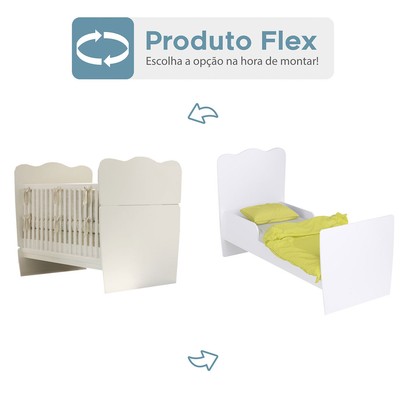 Berço Mini Cama 2 em 1 Baby Branco - Percasa