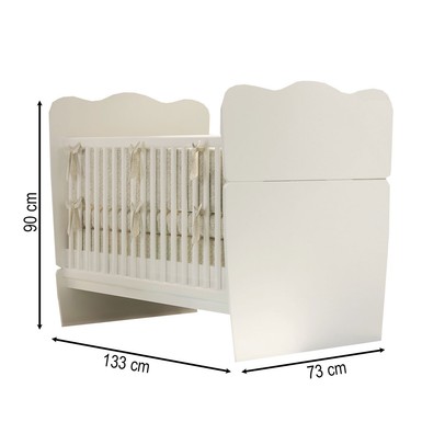 Berço Mini Cama 2 em 1 Baby Branco - Percasa