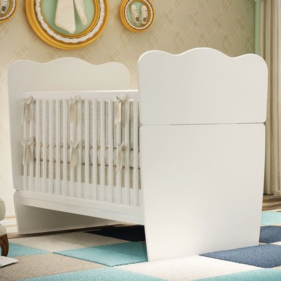 Berço Mini Cama 2 em 1 Baby Branco - Percasa