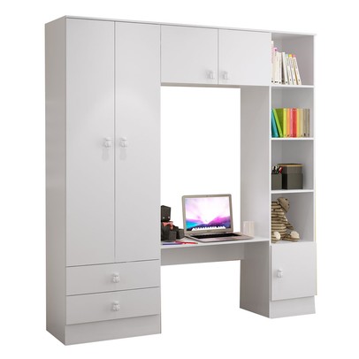 Guarda-Roupa Infantil Baby 5 Portas 2 Gavetas Branco - Percasa