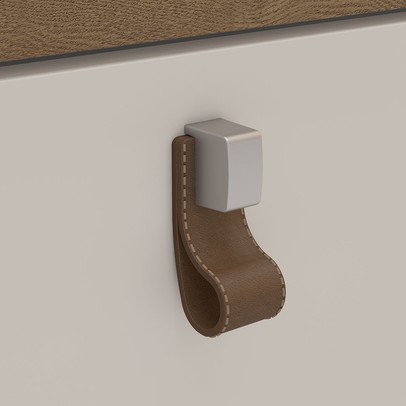 Penteadeira Camarim França 7 Gavetas com Vidro Off White/Freijó - Politorno