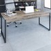 Mesa Escrivaninha Kuadra Carvalho Dark/Preto 16331 - Compace
