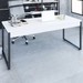 Mesa Escrivaninha Kuadra Branco Chess/Preto 16331 - Compace