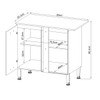 Balcão de Cozinha de Canto 1 Porta 100% Mdf 1022 Freijó/Off White - Genialflex