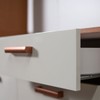 Balcão de Cozinha 3 Portas 1 Gaveta 100% Mdf Cb0085 Freijó/Off White Laca Brilho - Genialflex